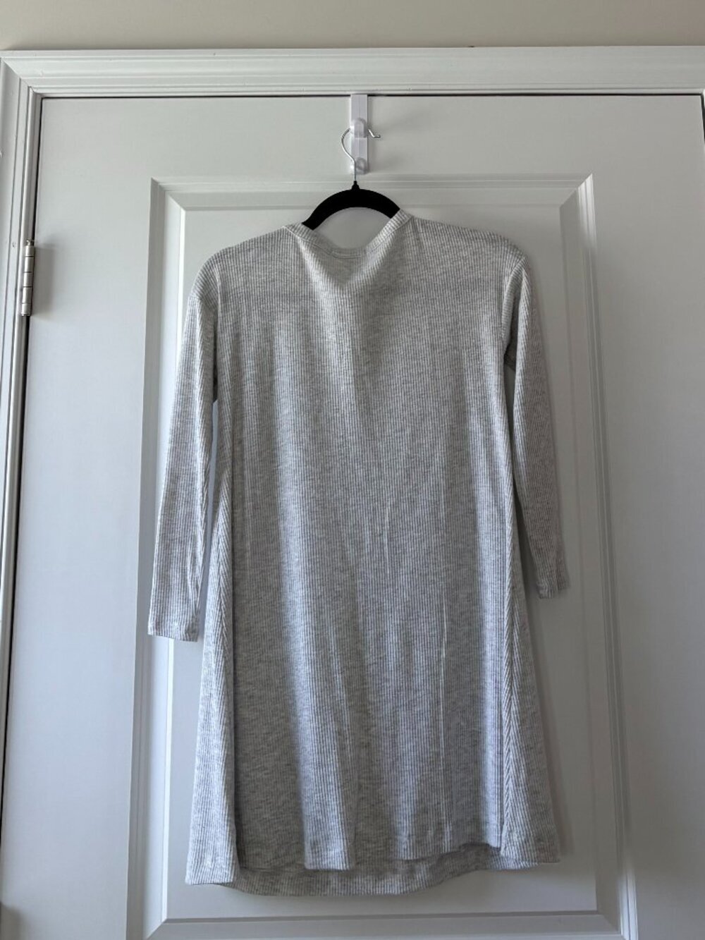 American Eagle Outfitters Heather Gray Knit Henley Sweater Dress Petite XS - Picture 7 of 7